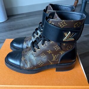 Louis Vuitton Wonderland Flat Ranger Combat Boot